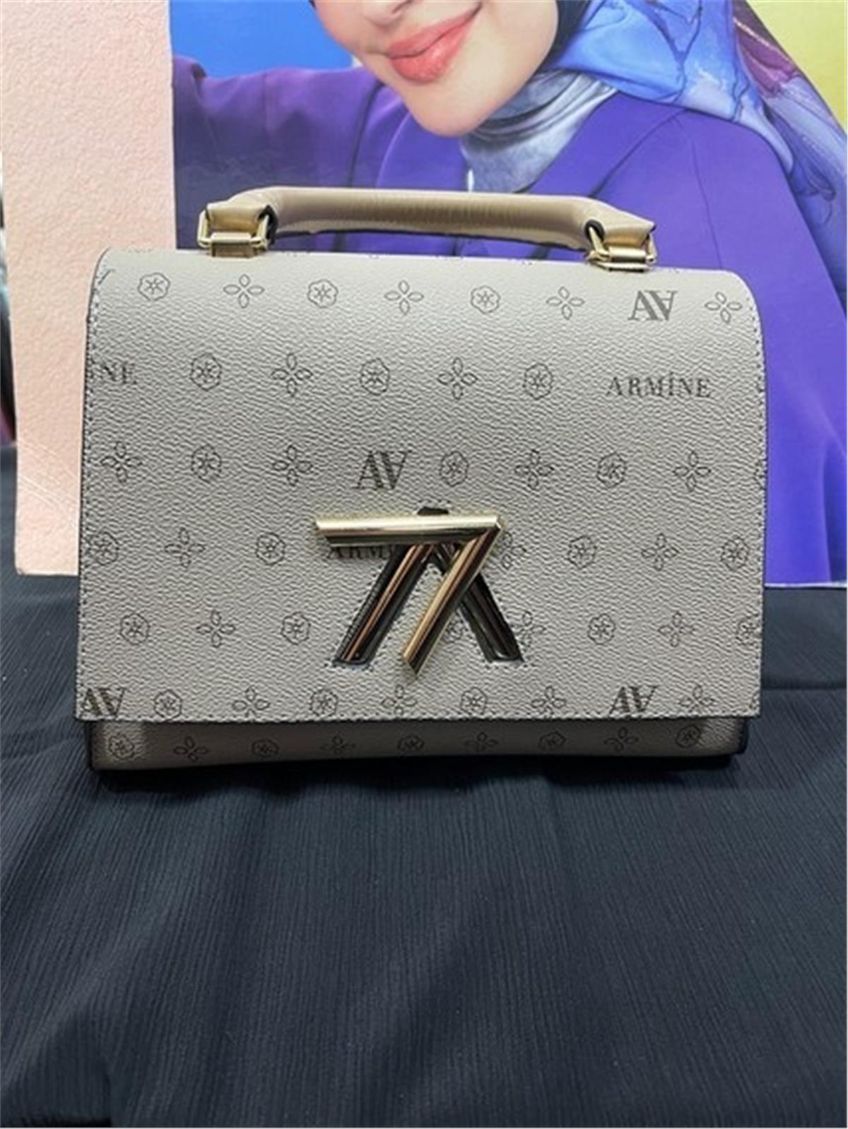 Armine 298 Bayan Çanta Vizon Baskılı