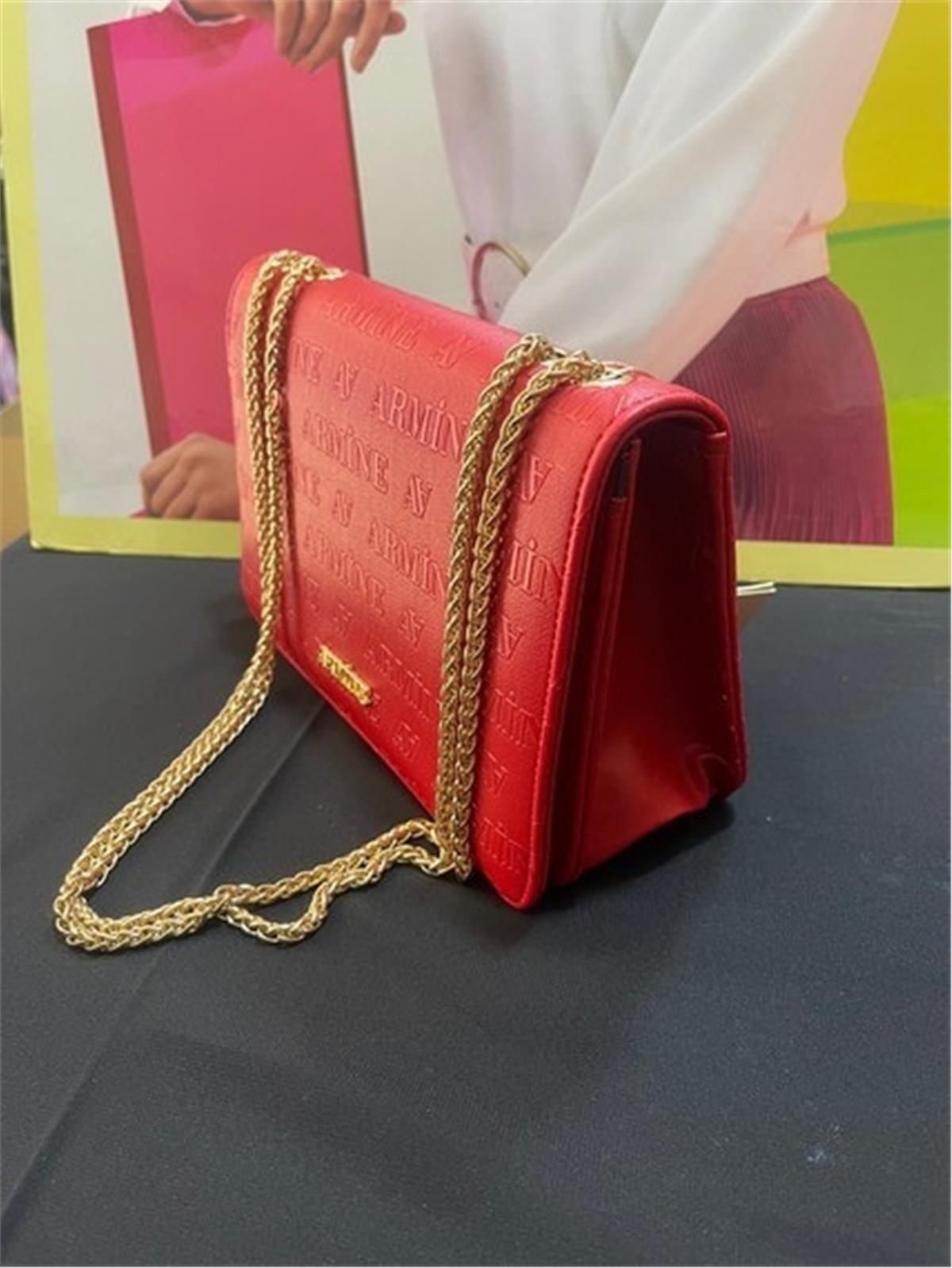 Armine 317 Bayan Çanta Kırmızı Lazer