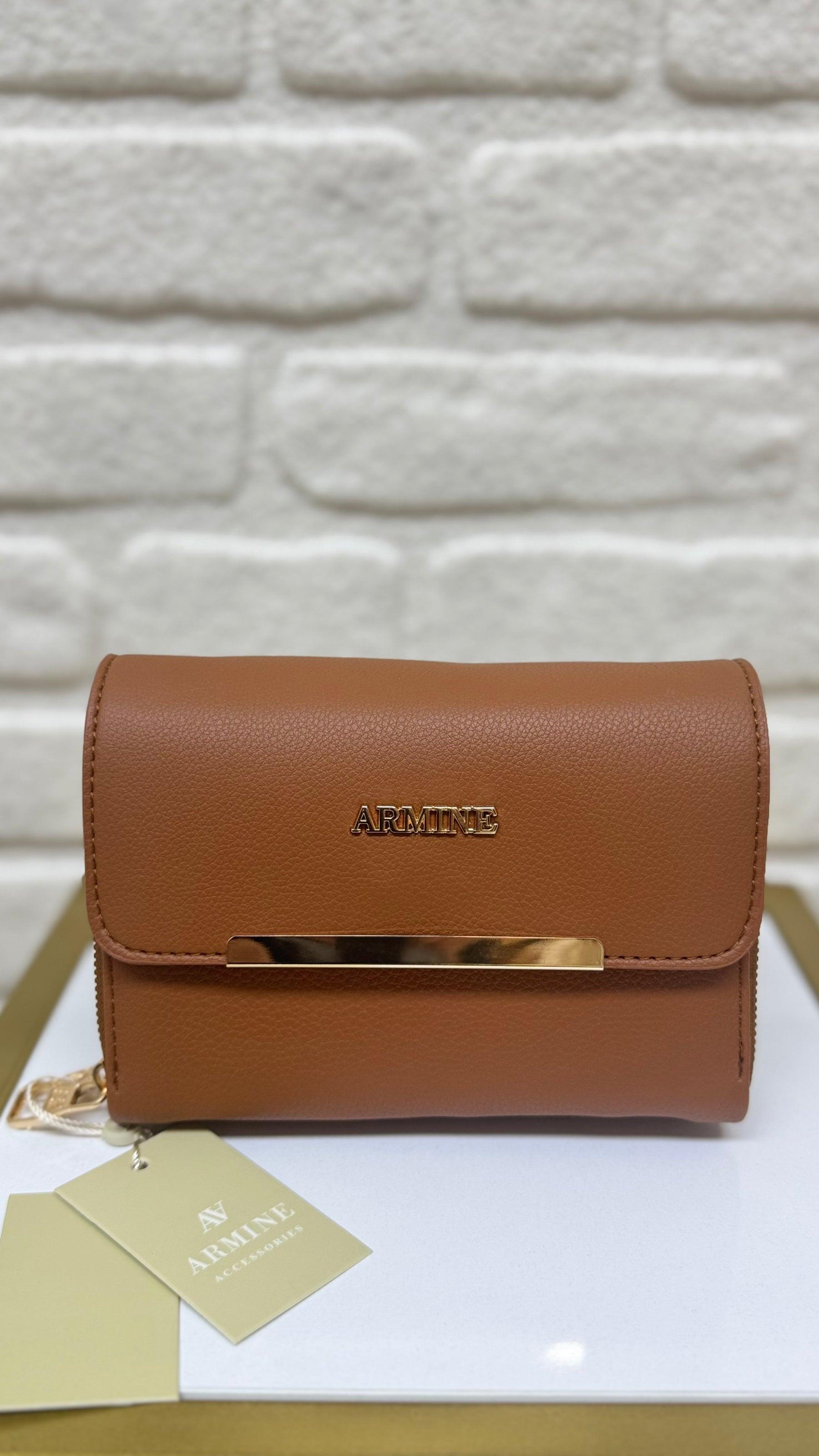 Armine 381 Renete Kadın Çapraz Çanta Taba Pia