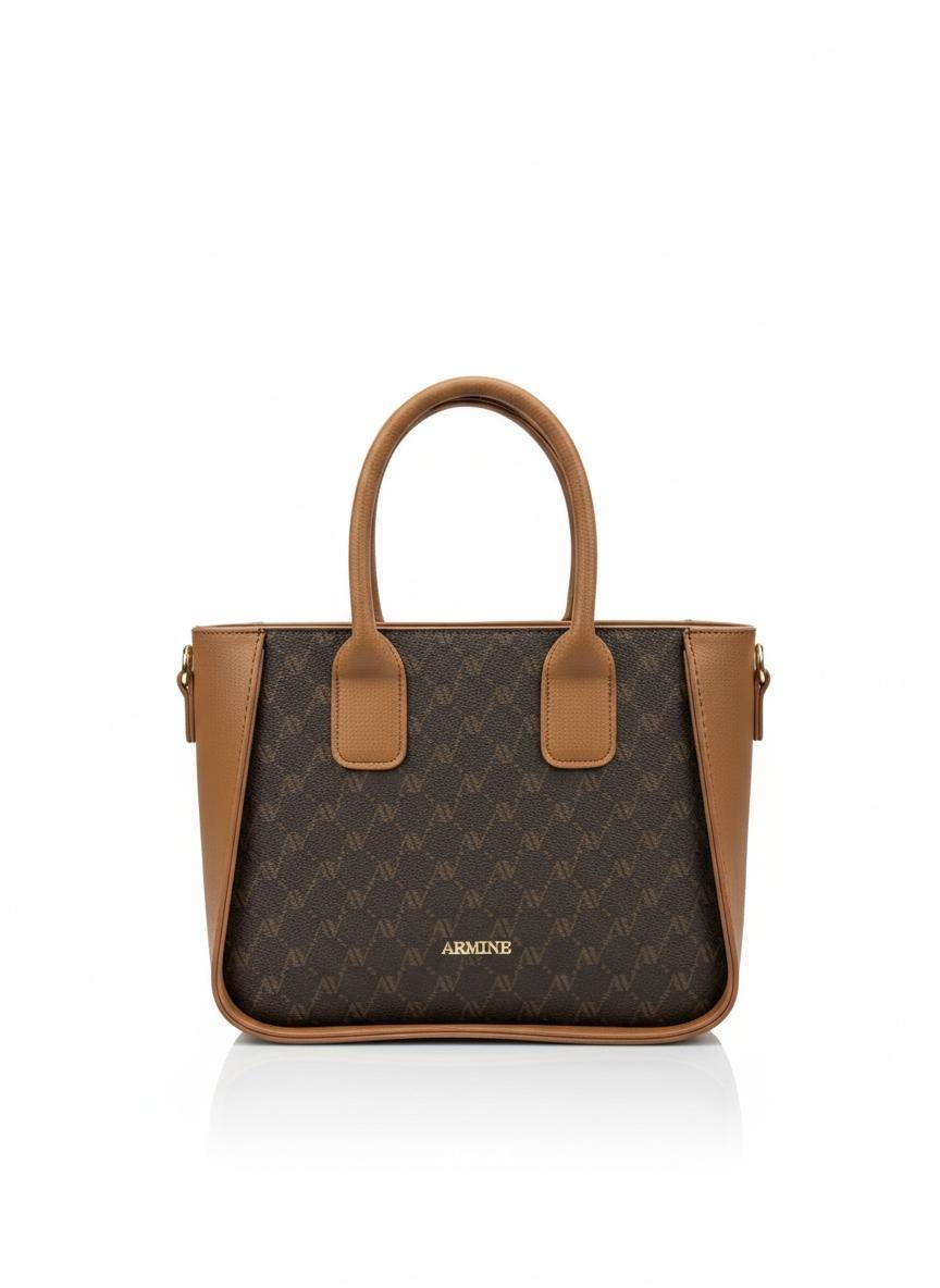 Armine 419 Bayan Çanta Kahve Noktalı