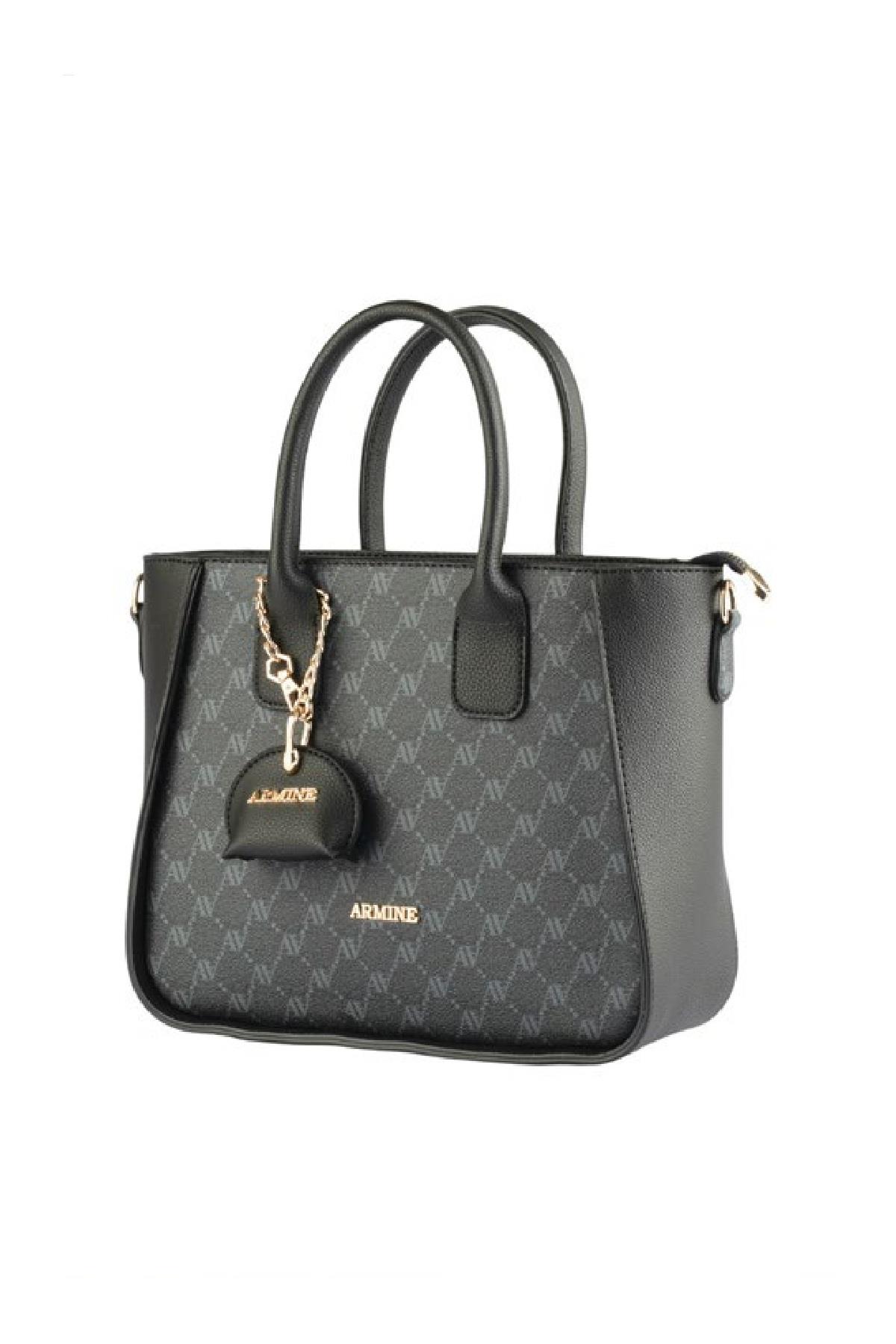 Armine 419 Bayan Çanta Siyah Noktalı
