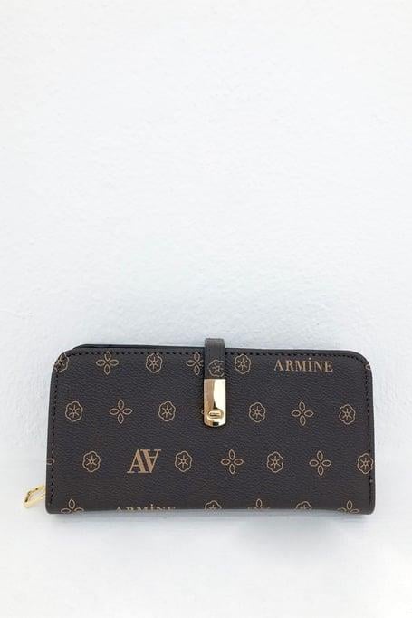 Armine C02 Bayan Cüzdan Kahve Baskılı