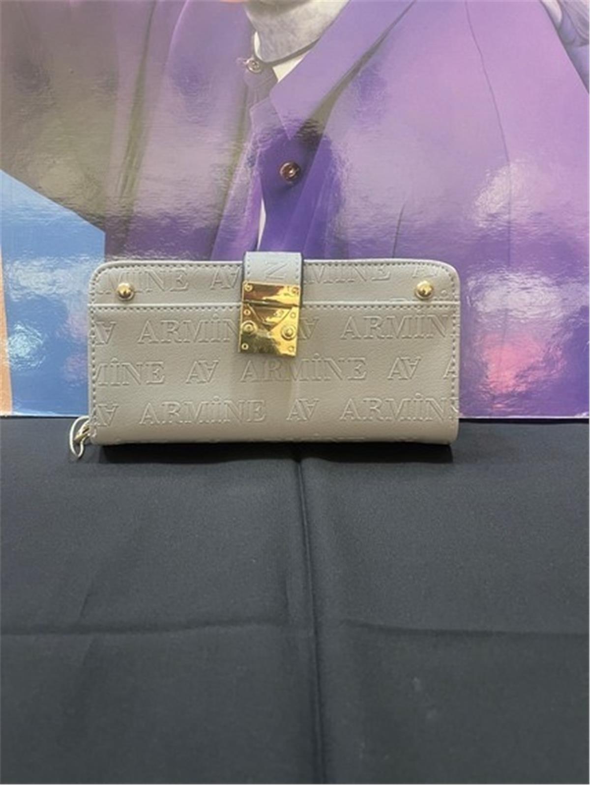 Armine C03 Bayan Cüzdan Gri Lazer