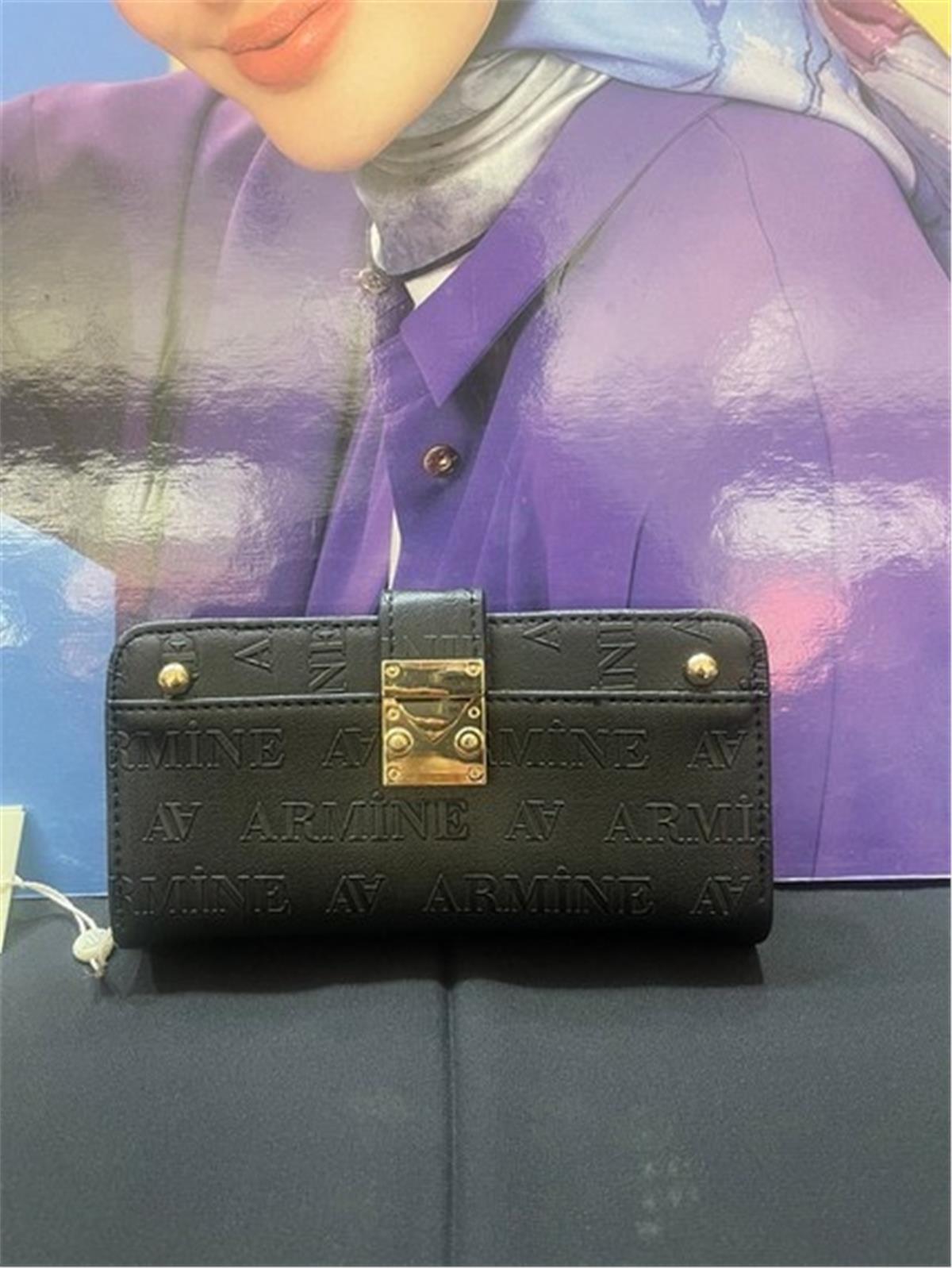 Armine C03 Bayan Cüzdan Siyah Lazer