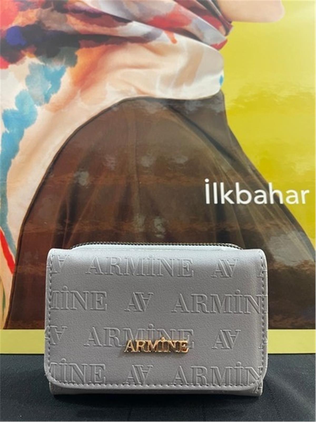 Armine C11 Bayan Cüzdan Gri Lazer