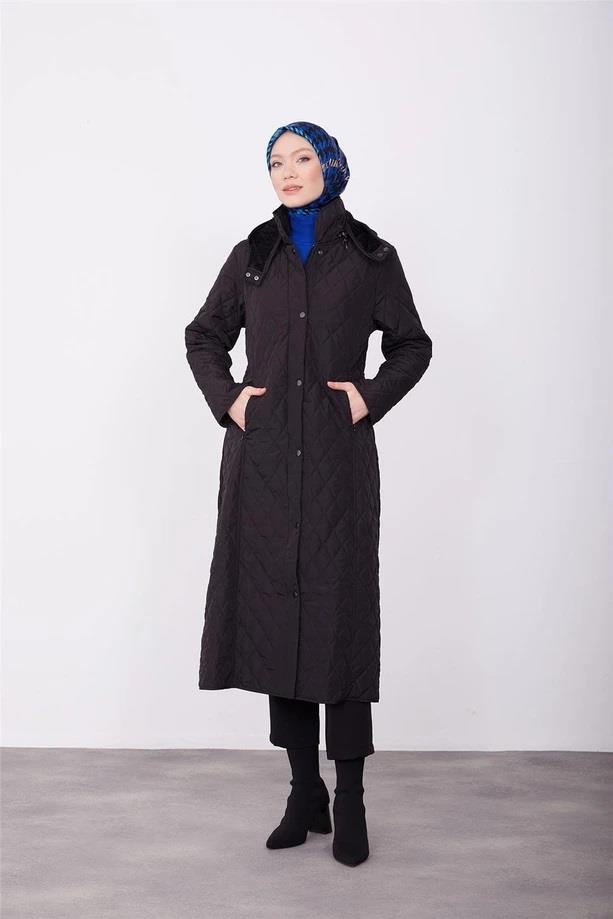 Armine Kapitone Mont 23Kd8802 Siyah