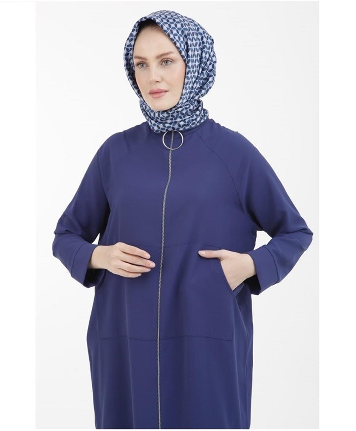 Armine Trend Arkası Yıldız Detaylı Fermuarlı Giyçık 23YT524 22KT520 Lacivert