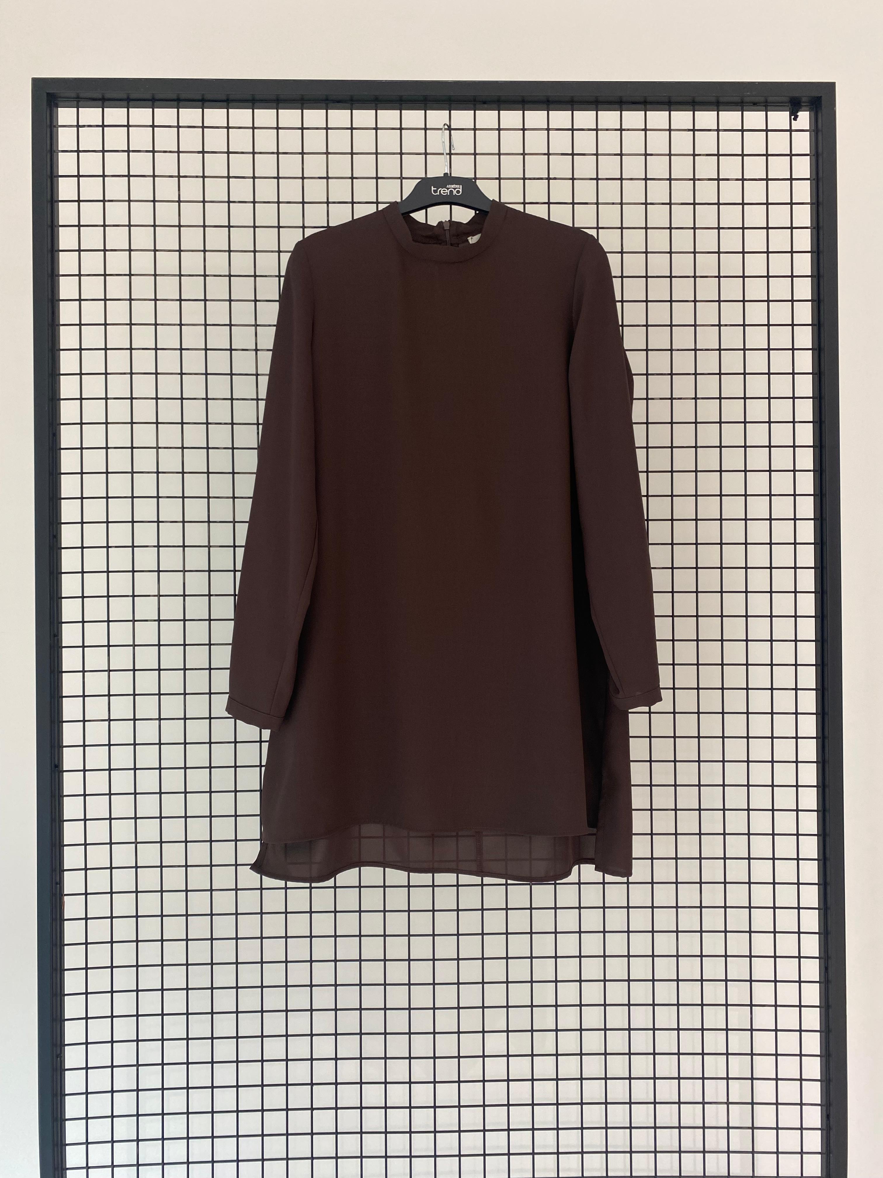 Armine TREND Asimetrik Kesim Kurtarıcı Tunik Kahverengi 25YT411