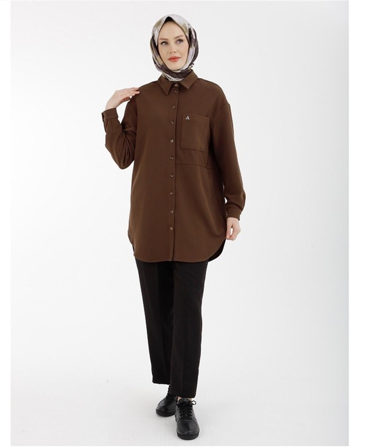 Armine Trend Bluz 23YT439 Kahverengi