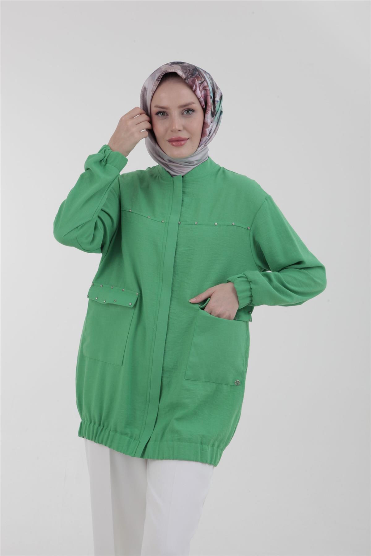 Armine Trend Ceket 23YT531 Benetton Yeşili