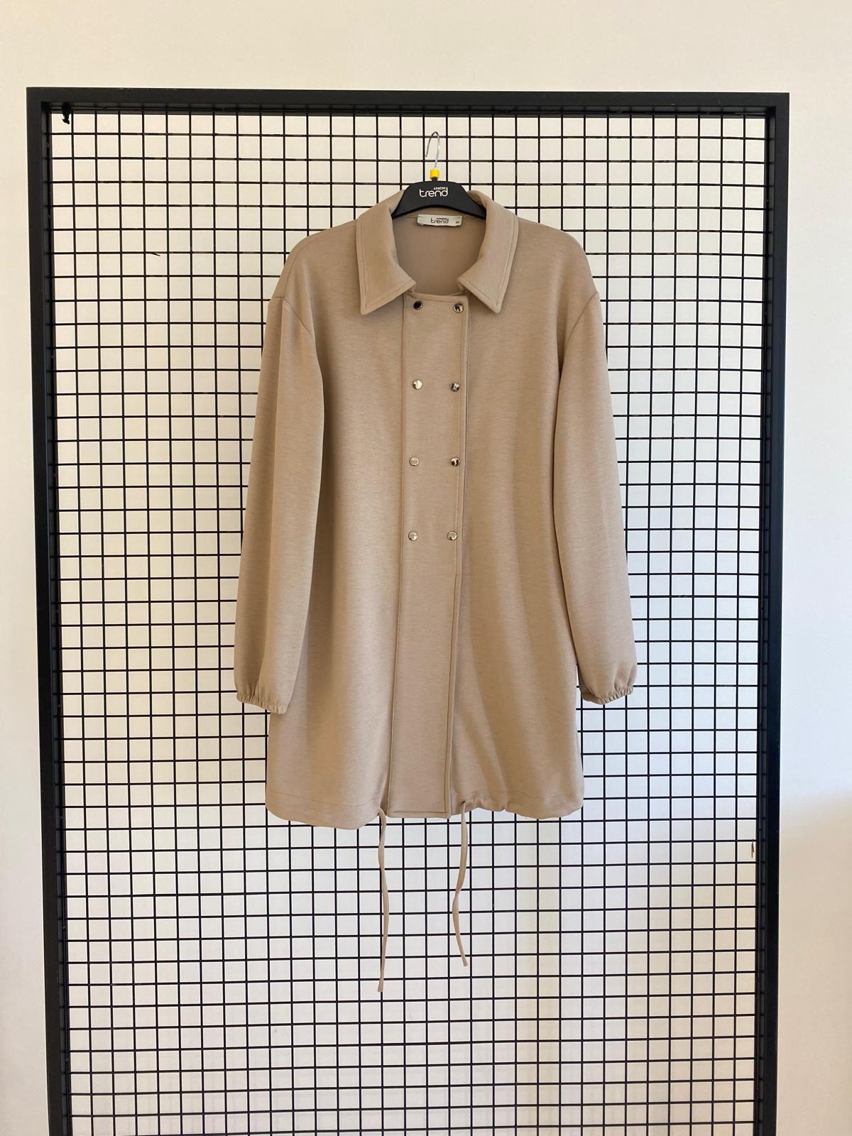 Armine TREND Çift Düğme Detay Tunik Bej 25KT422