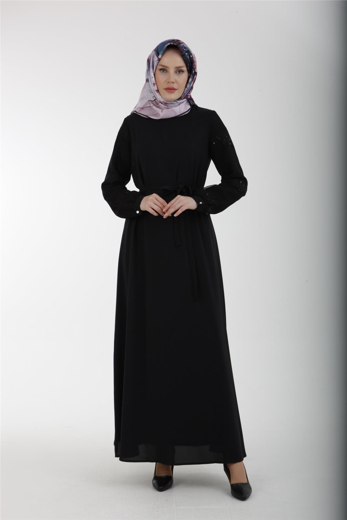 Armine Trend Elbise 22KT905 Siyah