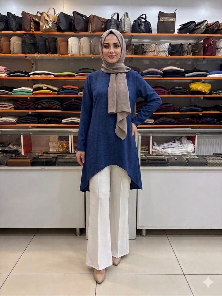 Armine TREND İspanyol Paça Scuba Pantolon Ekru 26YTD229