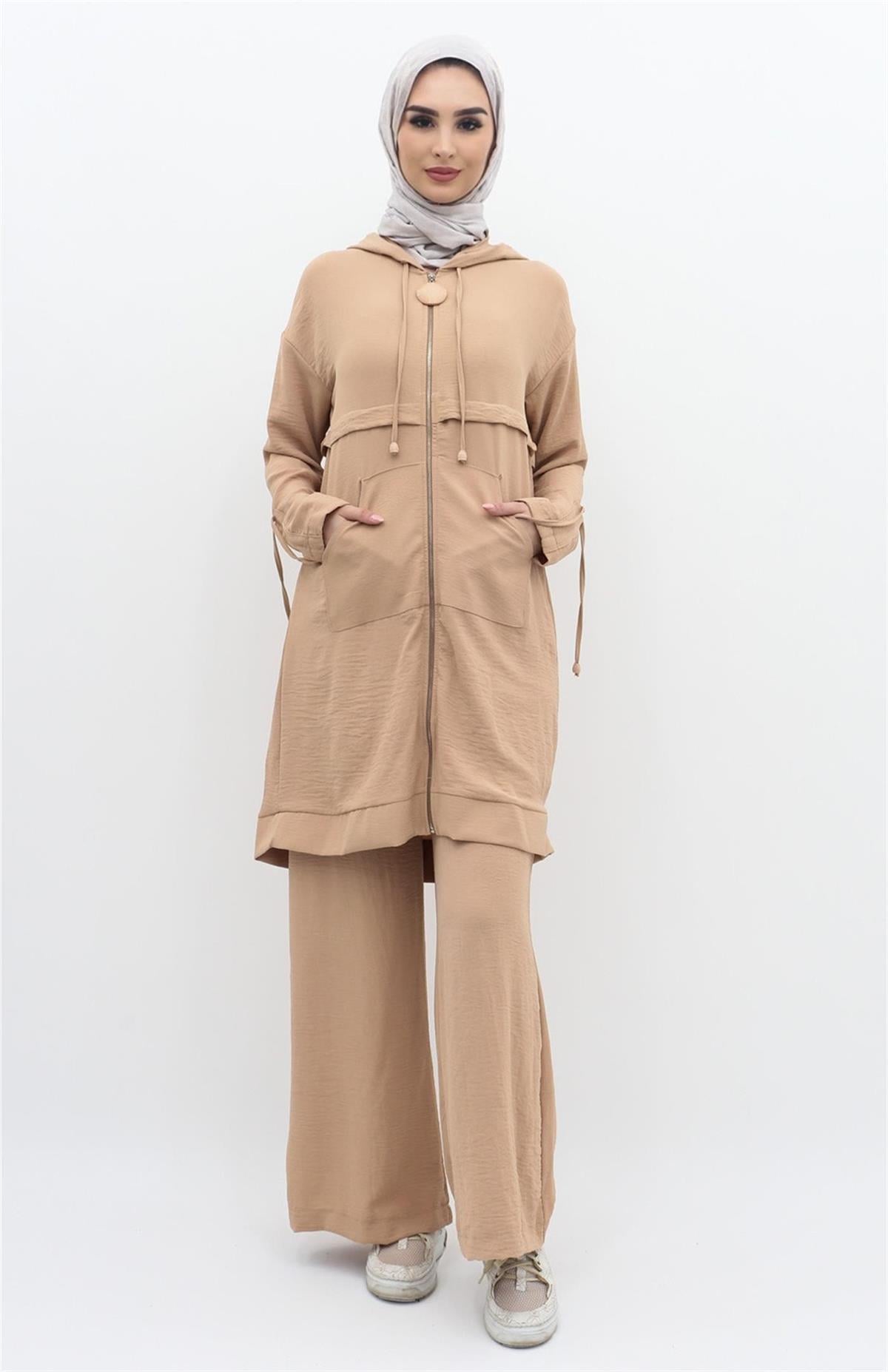 Armine Trend Kanguru Cepli Takım 22YT608-1 Camel