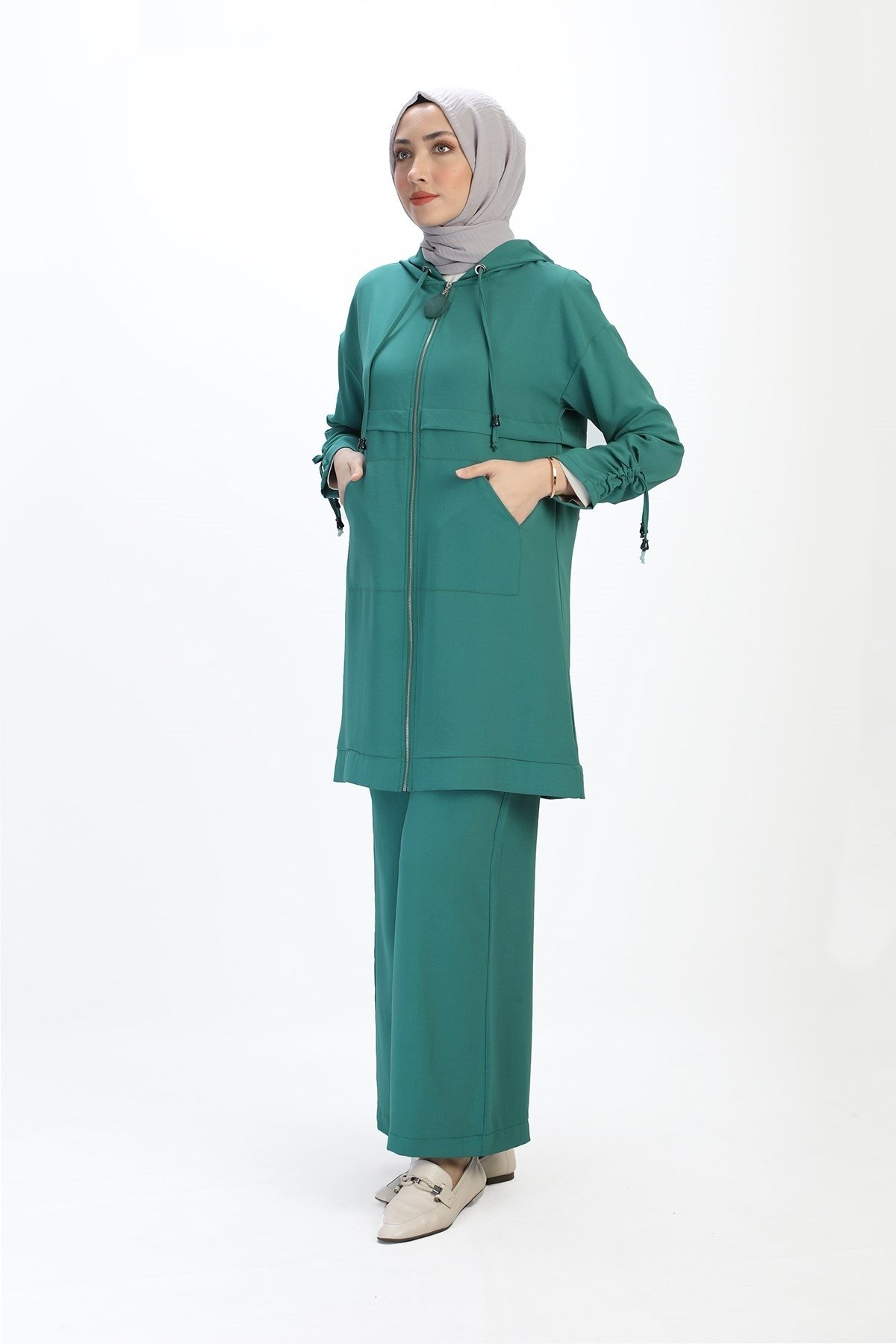 Armine Trend Kanguru Cepli Takım 22YT608-1 Çam Yeşili