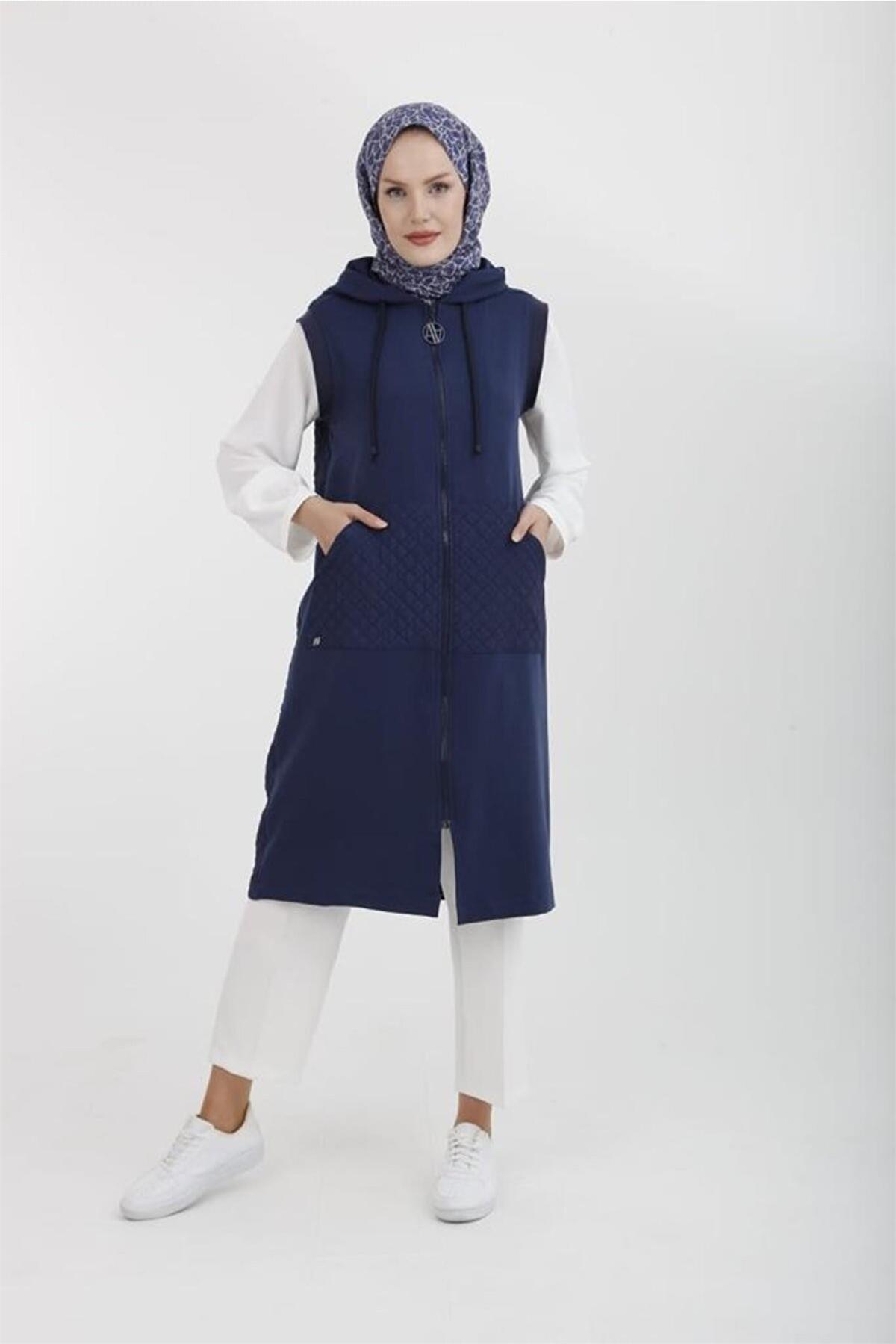 Armine Trend Kapitone Yelek 22YT515 Lacivert