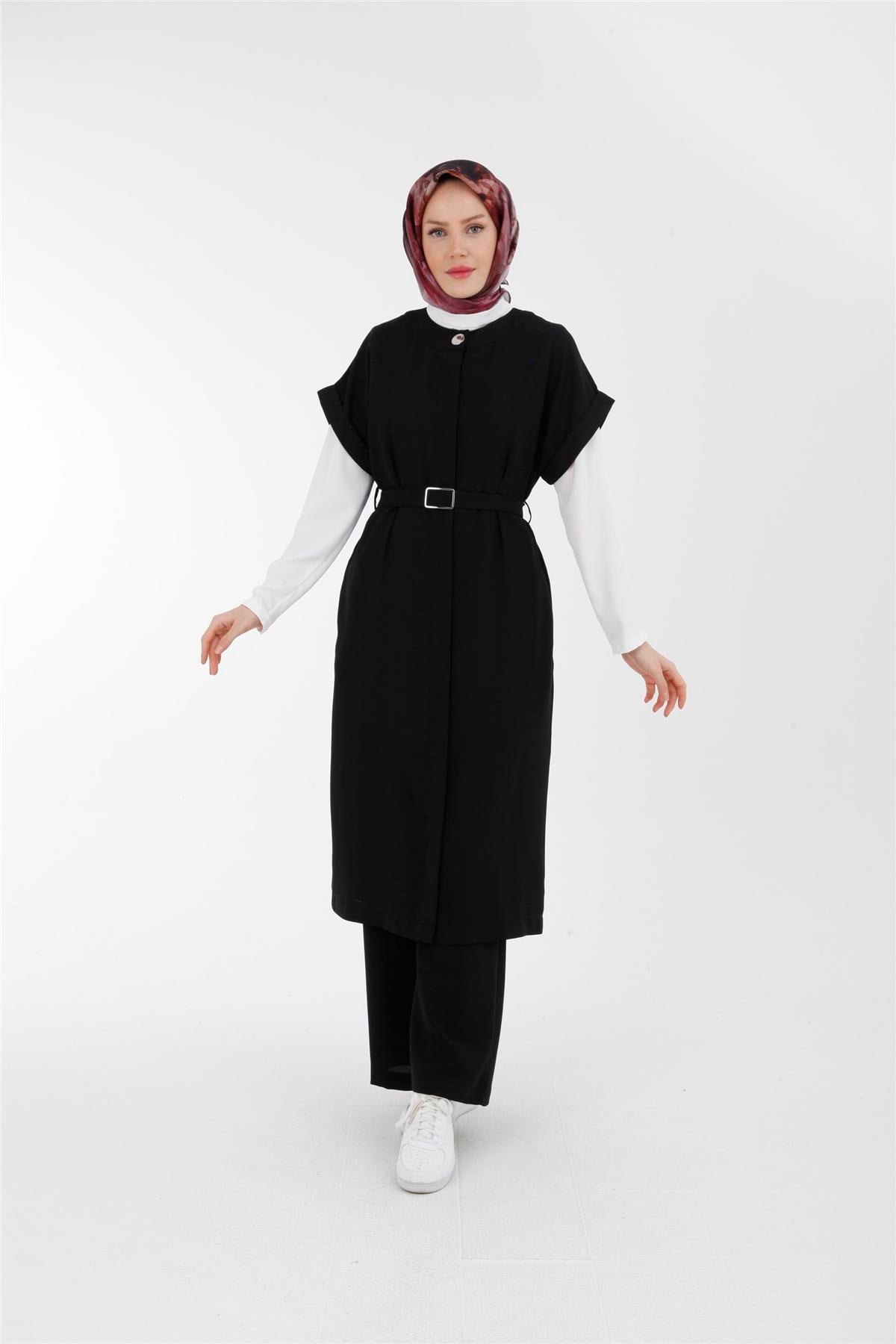 Armine Trend Kemer Detaylı Takım 23YT641 Siyah