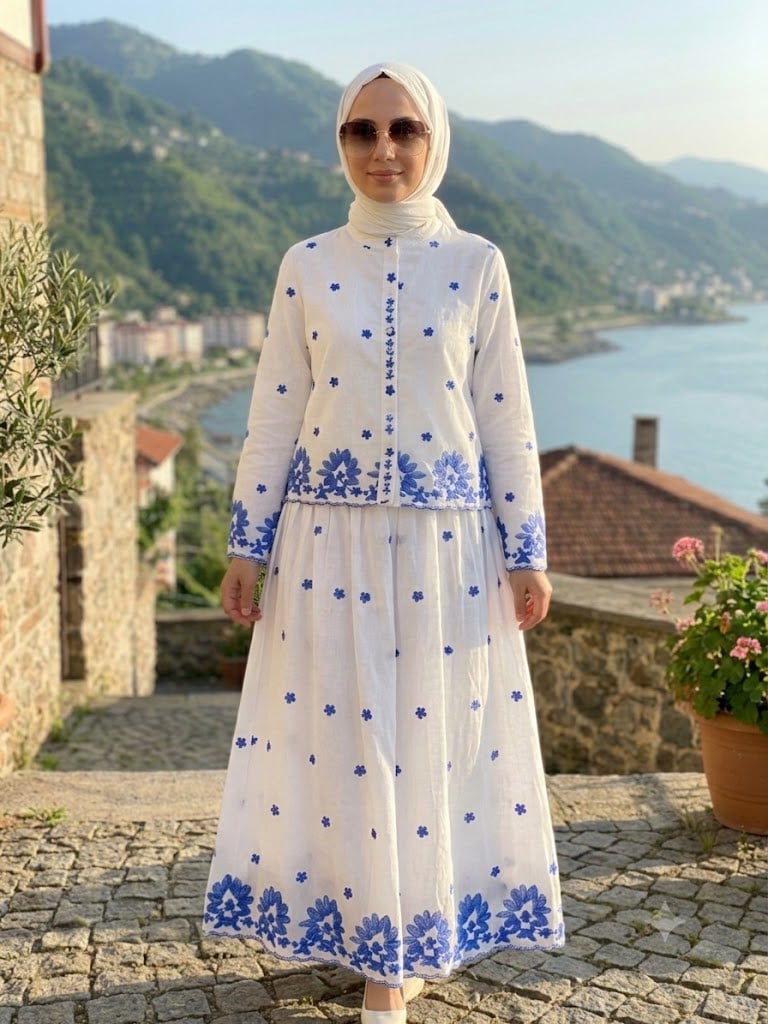 Armine TREND Lazer Kesim Pamuklu Etekli Takım Ekru 26YT6162