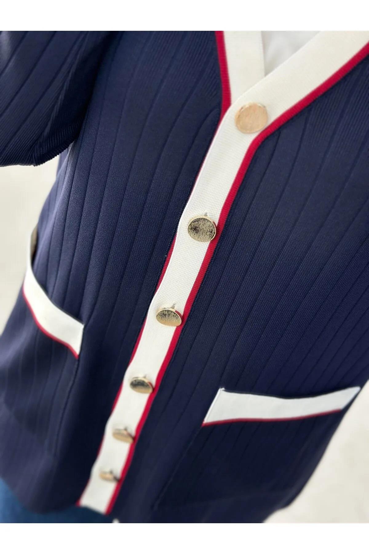 Armine Trend Triko Hırka Lacivert 24KTD500