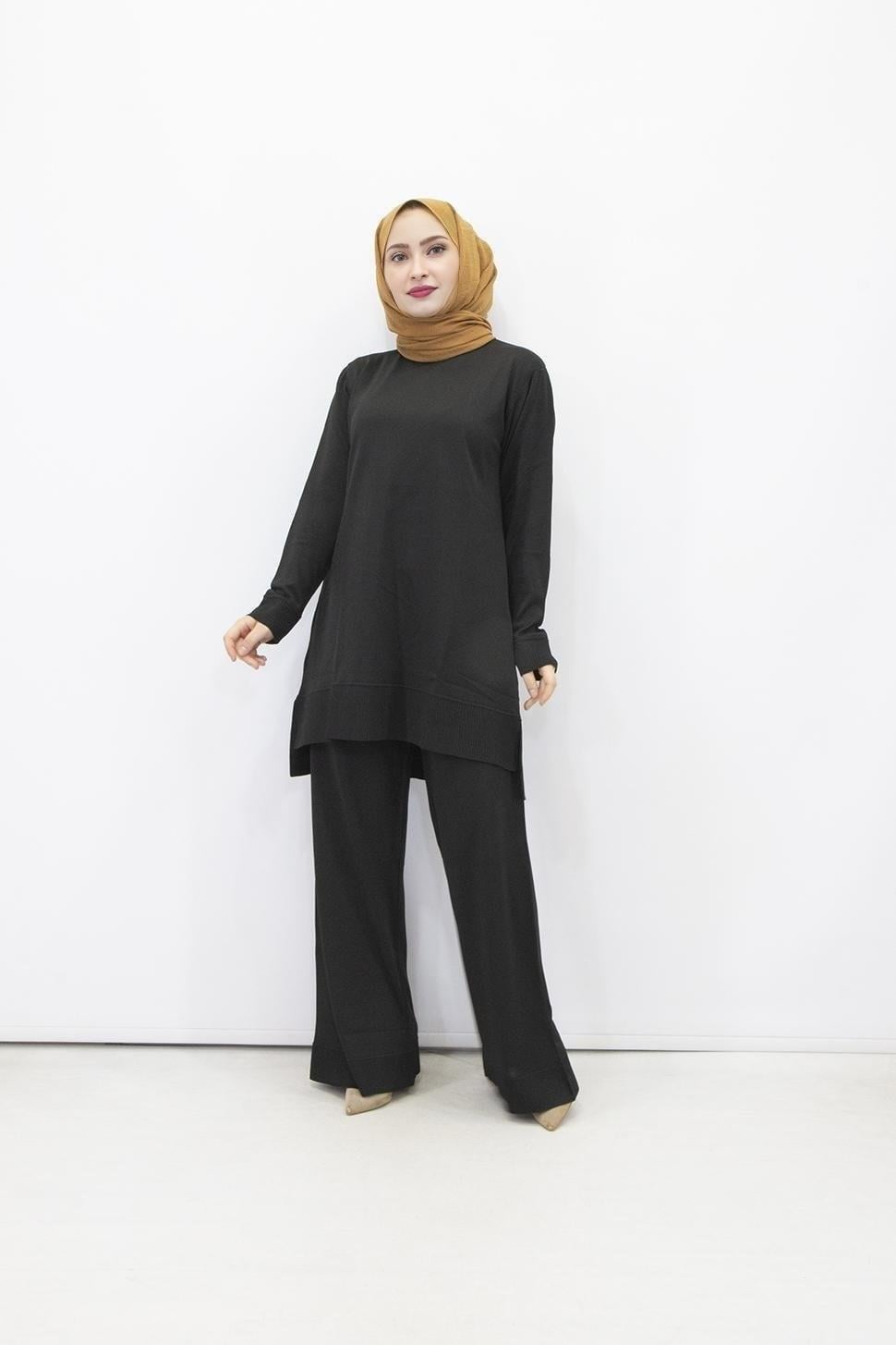 Armine TREND Triko Pantolonlu Takım Siyah 24KTD601