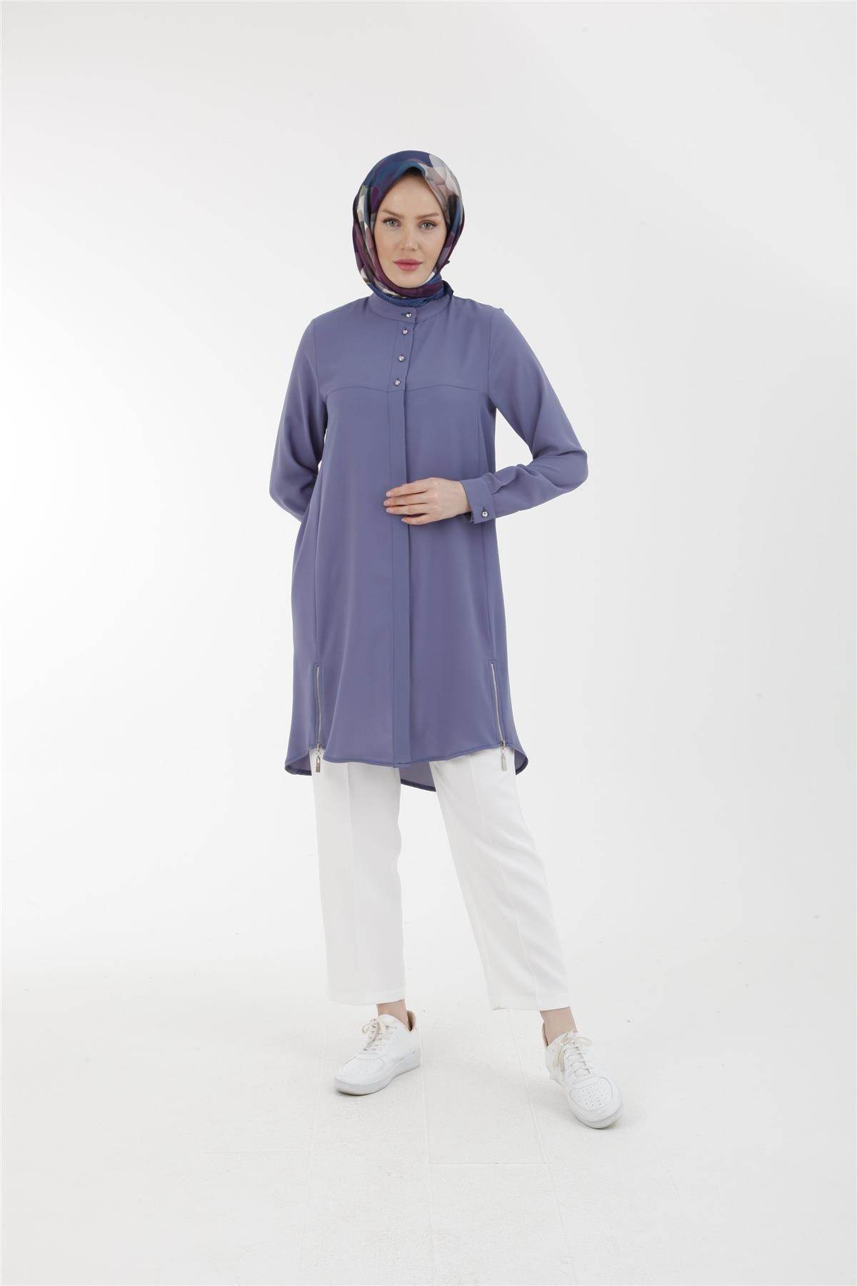 Armine Trend Tunik 23YT412 Gri Mavi