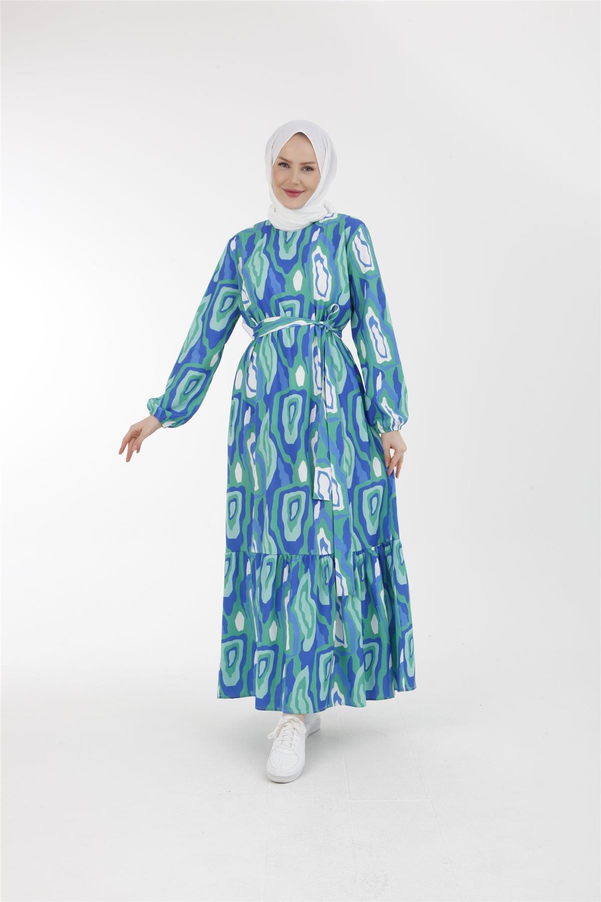 Armine Trend Turkuaz Elbise 23YTD903 