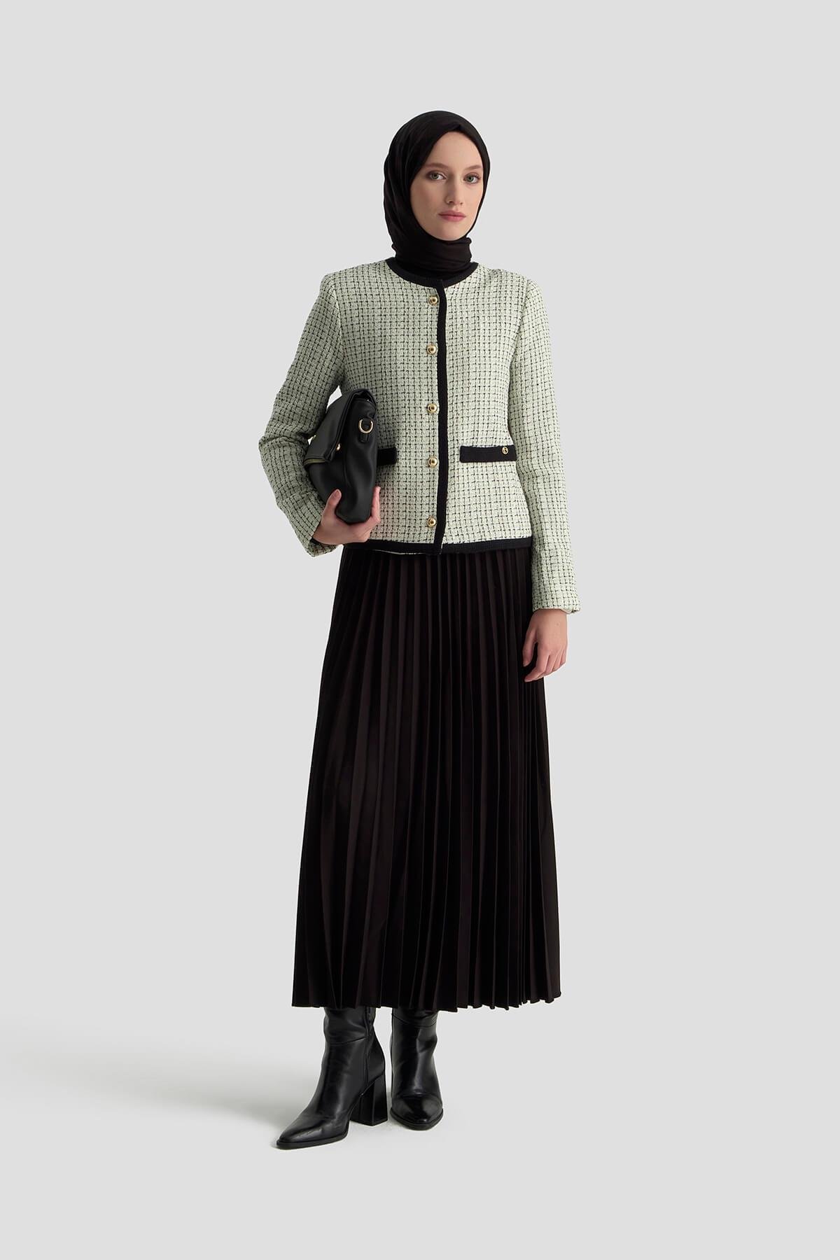 Armine Trend Tüvit Ceketli Takım Ekru 25KT630