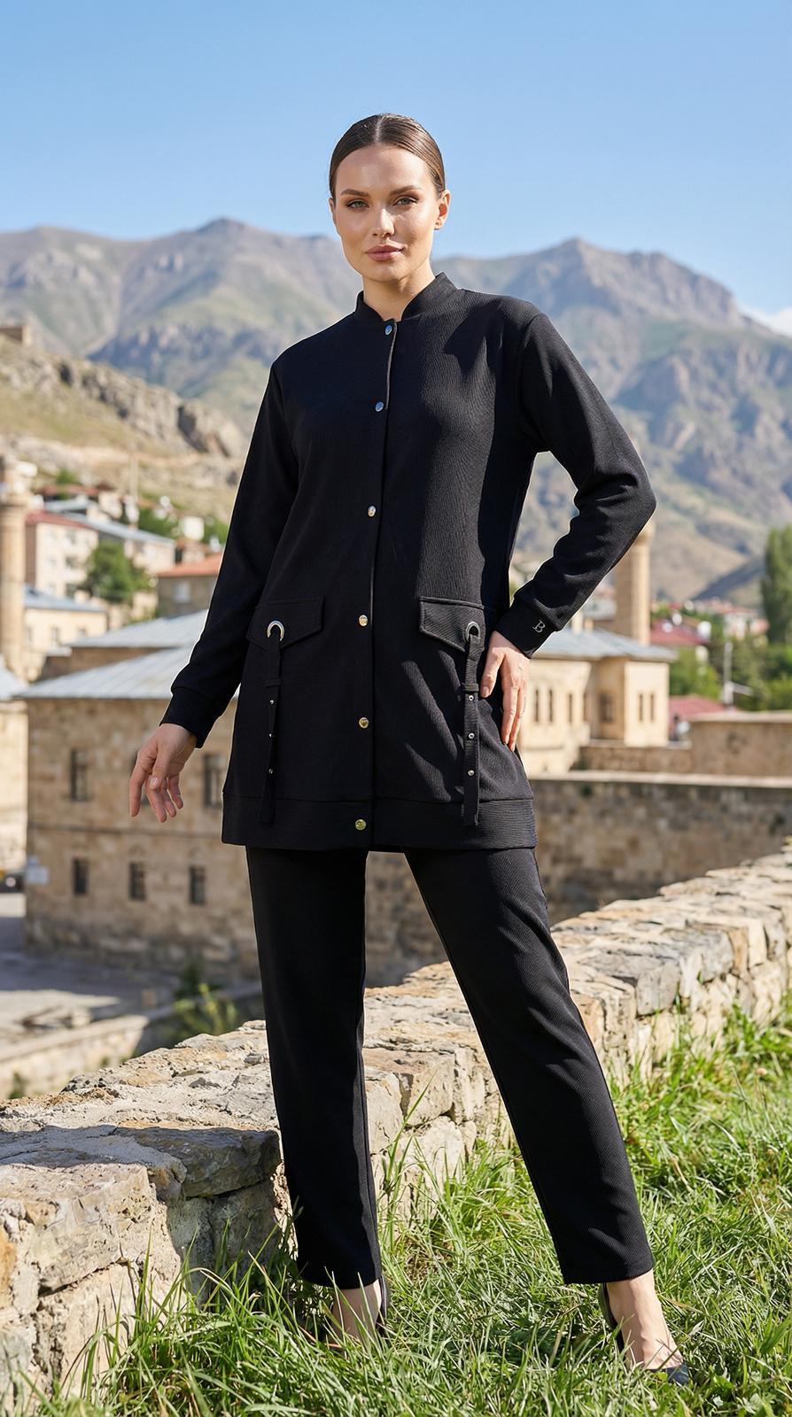 BELLİ Pantolonlu Takım Siyah 25K6005