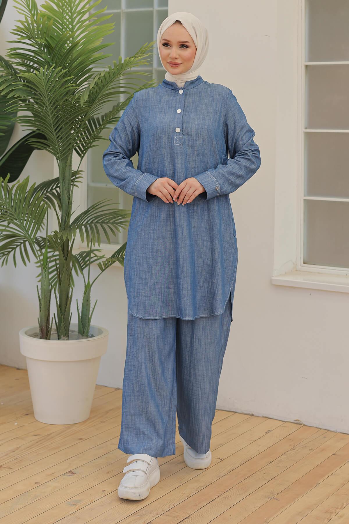 Armine TREND Tensel Düğmeli Tunik 24YT474