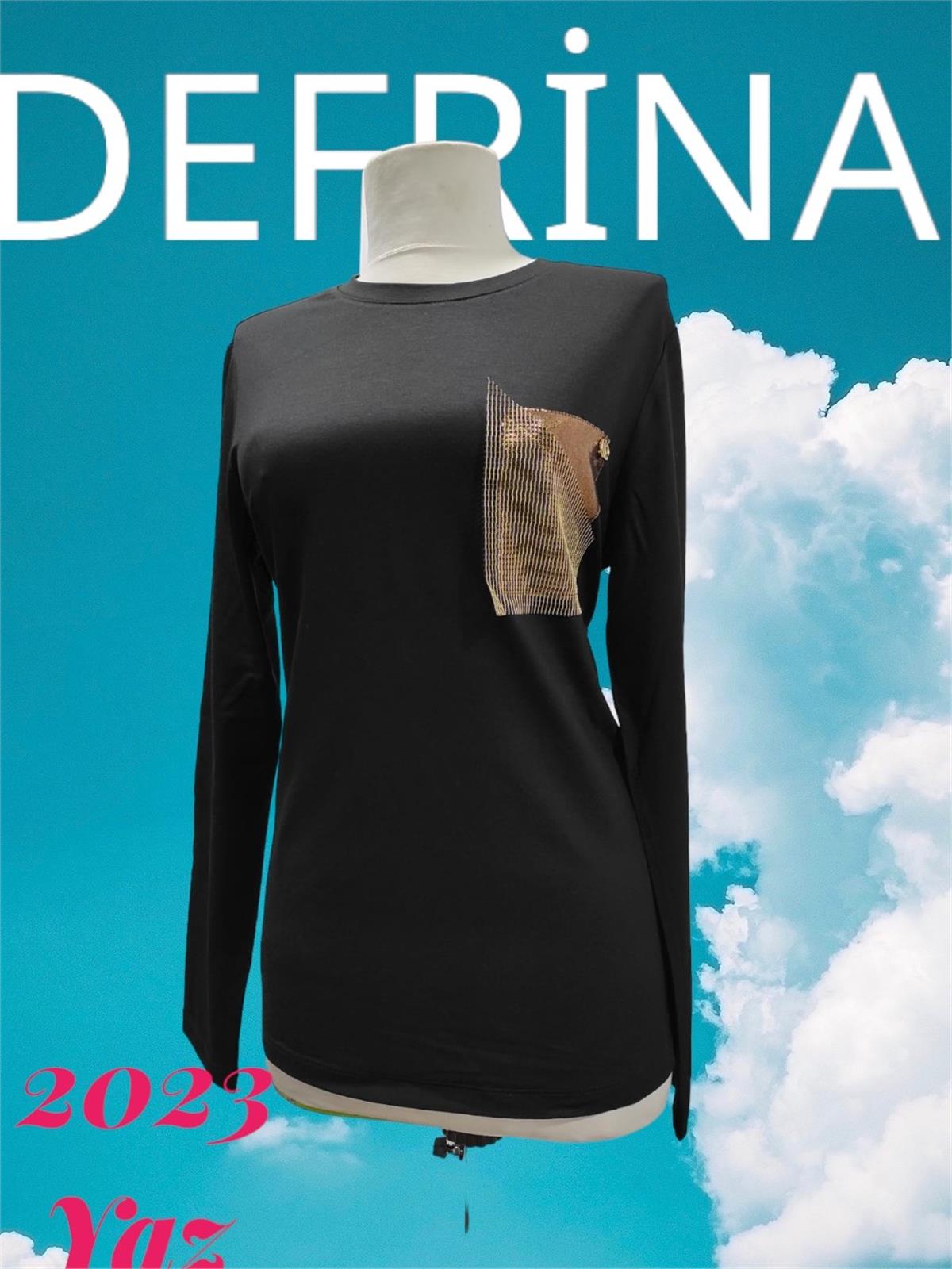 Defrina File Cep Komb. Bluz 11002 Siyah