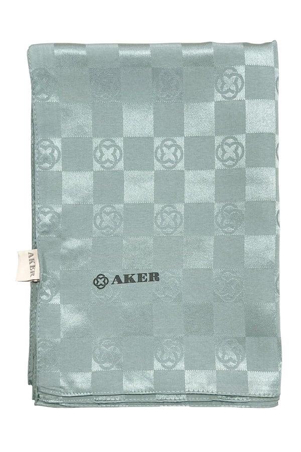 Aker Monogram Dama Şal - Gümüş Mavi 971