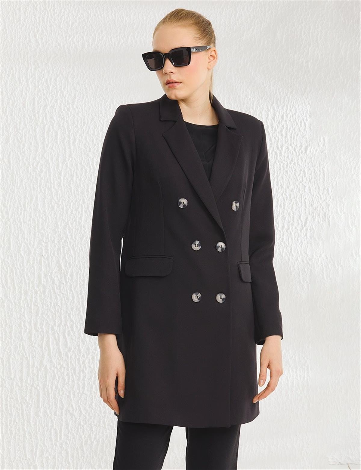 KAYRA Basic Blazer Ceket KA-SZ-13501 Siyah