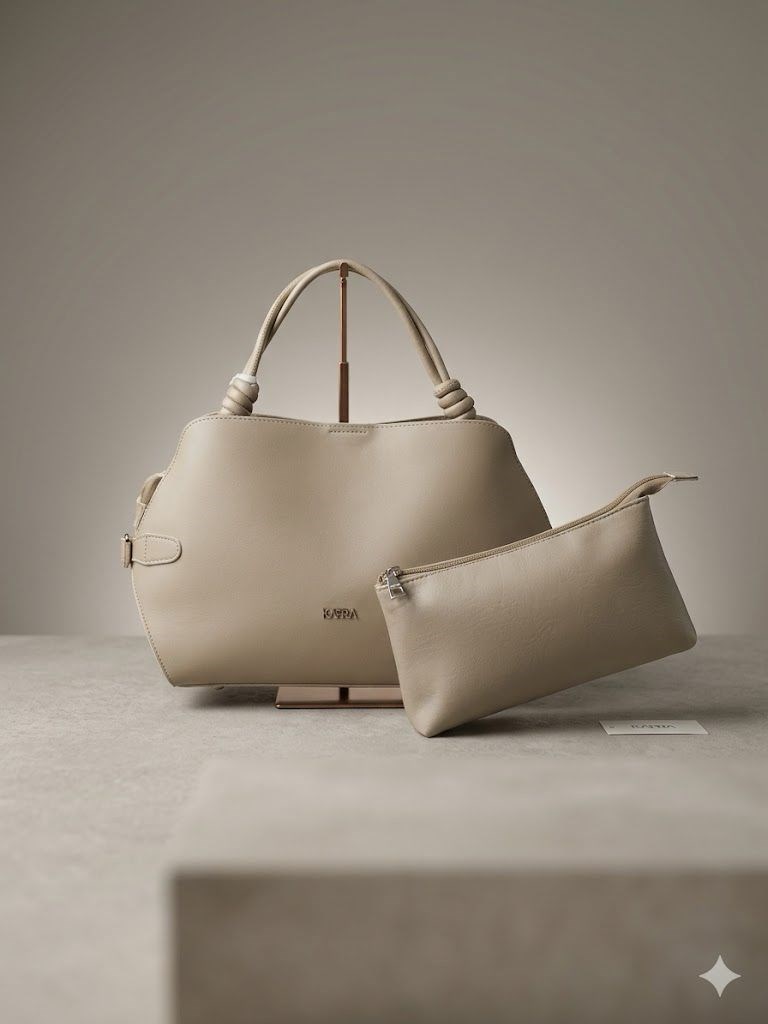 KAYRA Oval Form Yavrulu Bayan Çanta Vizon KA-B26-CNT32