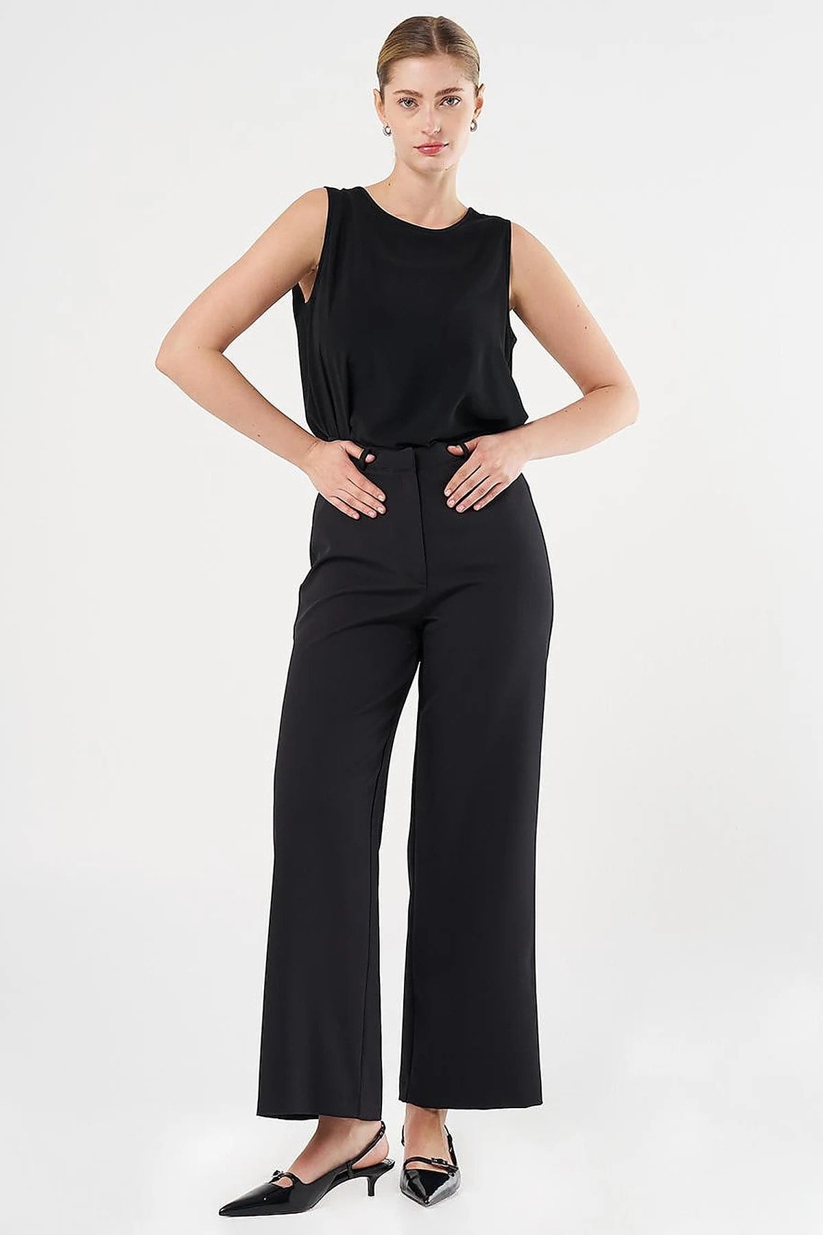 KAYRA Yüksek Bel Basic Pantolon Siyah KA-SZ-19517