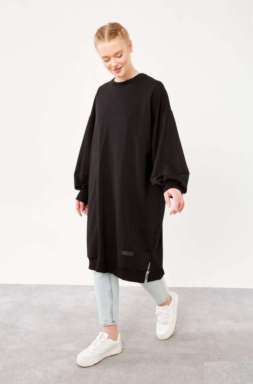 Levidor Siyah Oversize Uzun Sweat 270030