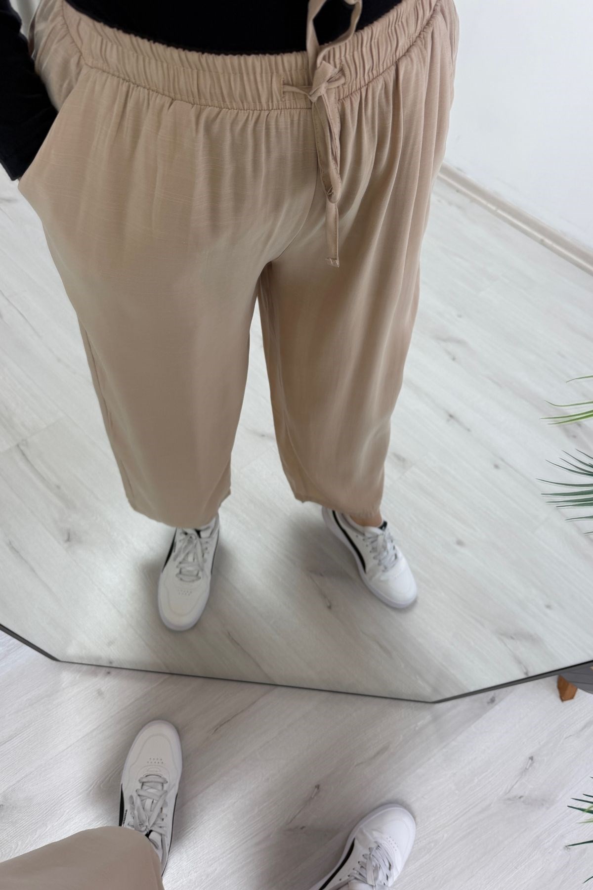 İkoll Glarmi Beli Lastikli Tensel Rahat Pantolon