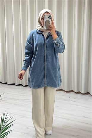 My Magazin Rahat Kalıp Tansel Kot Ceket Açık Kot