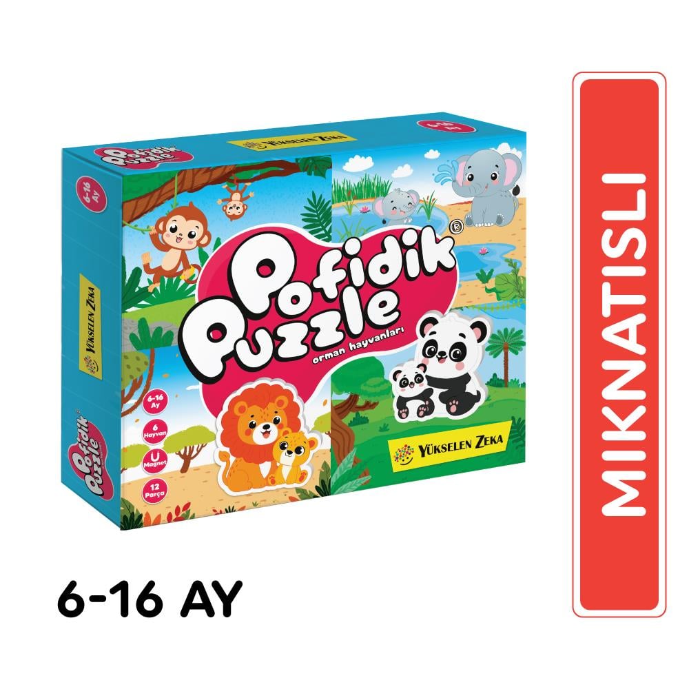6-16 Ay İlk Pofidik Magnet Puzzle - Orman Hayvanları