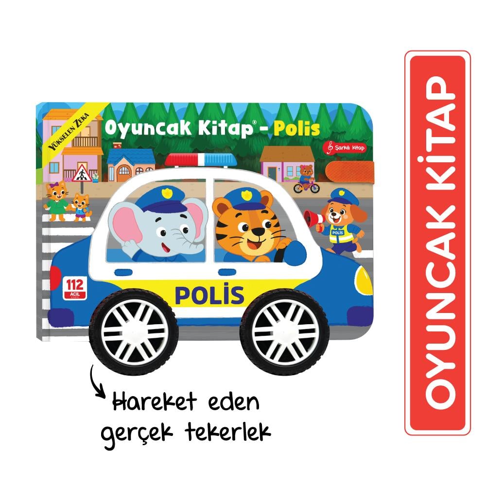 Oyuncak Kitap - Polis (Gerçek Tekerlekli)