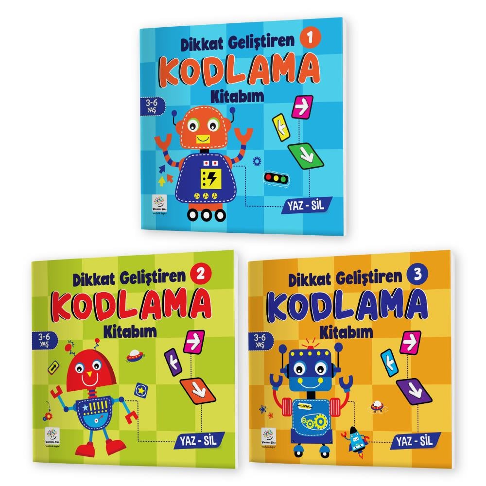 3-6 Yaş Kodlama Kitabım Seti YAZ-SİL