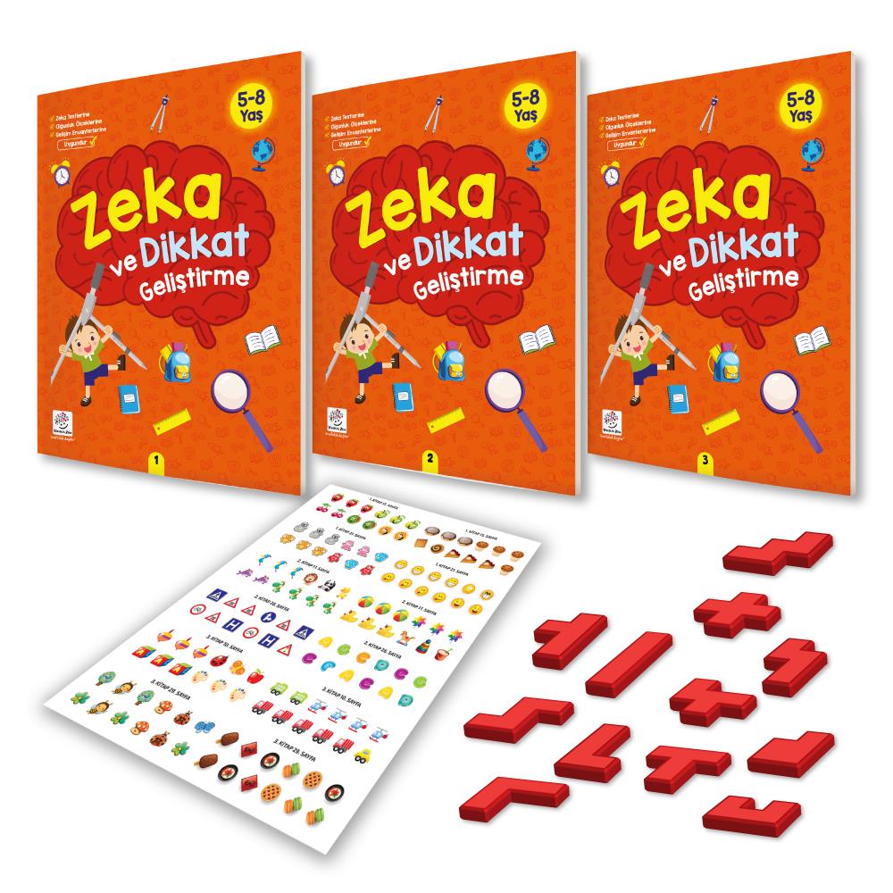 5-8 Yaş Zeka ve Dikkat Geliştirme Seti | Yükselen Zeka | Mutluluk