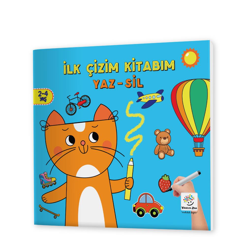 İlk Çizim Kitabım Yaz-Sil 2-4 Yaş | Yükselen Zeka | Mutluluk Dağıtır