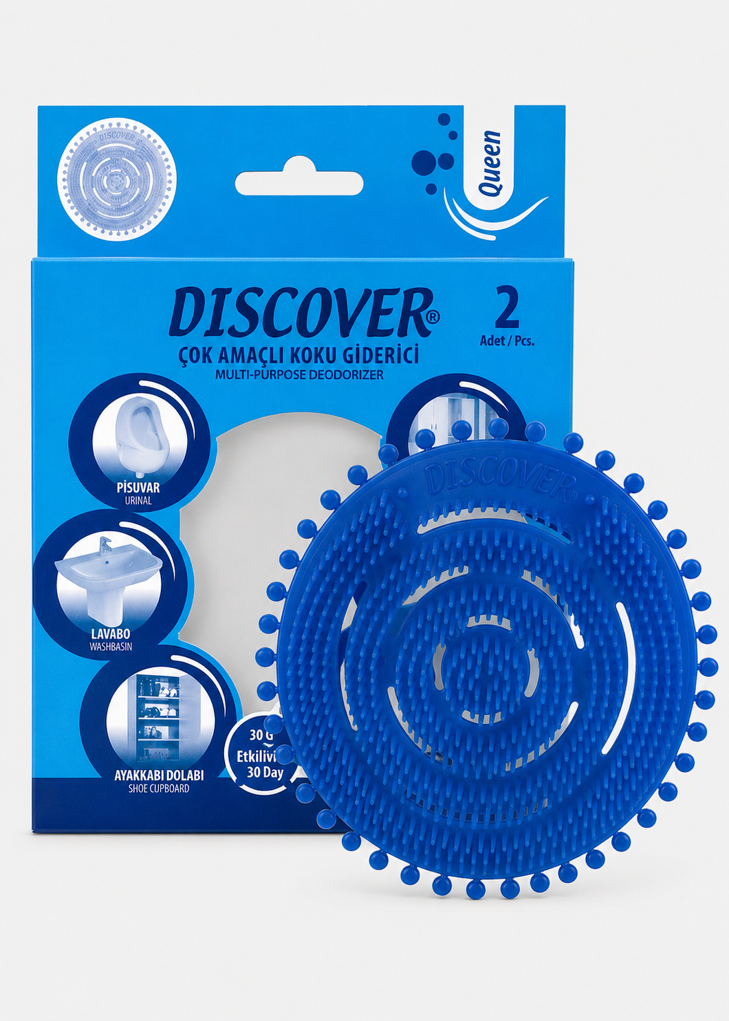 Discover Çok Amaçlı Koku Giderici Pisuvar Plastiği 2li
