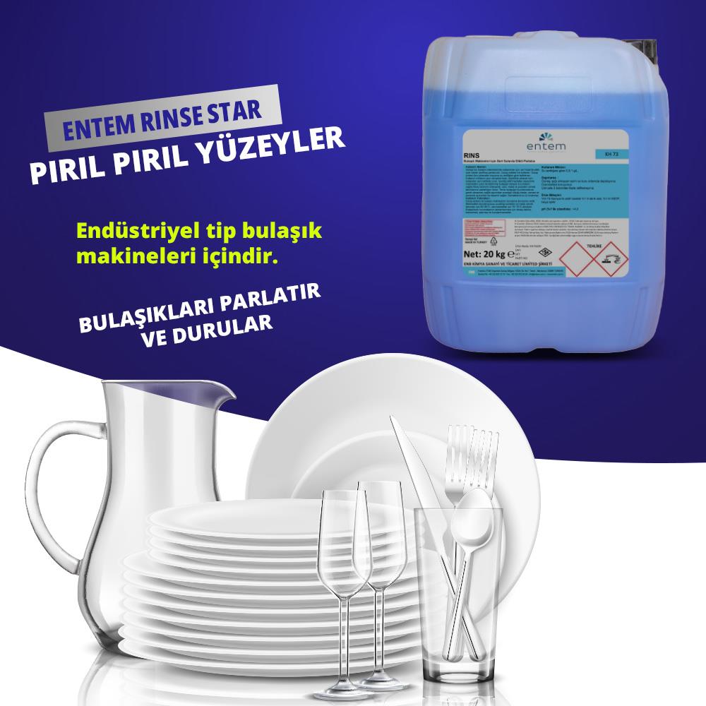 Entem Rinse Endüstriyel Bulaşık Makinesi Durulama ve Parlatıcı 20 Lt