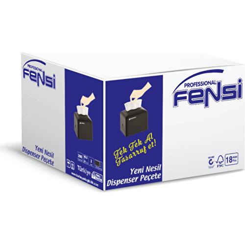 Fensi Modern C/V Katlama Tekçek Horeca Dispenser Peçete 2 Katlı 200 Yaprak 18Li Paket