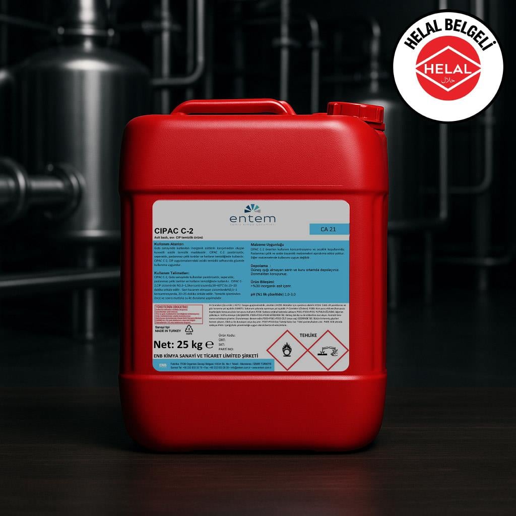 CIPAC C-2 – Asit Bazlı Sıvı CIP Temizlik Kimyasalı 25 LT