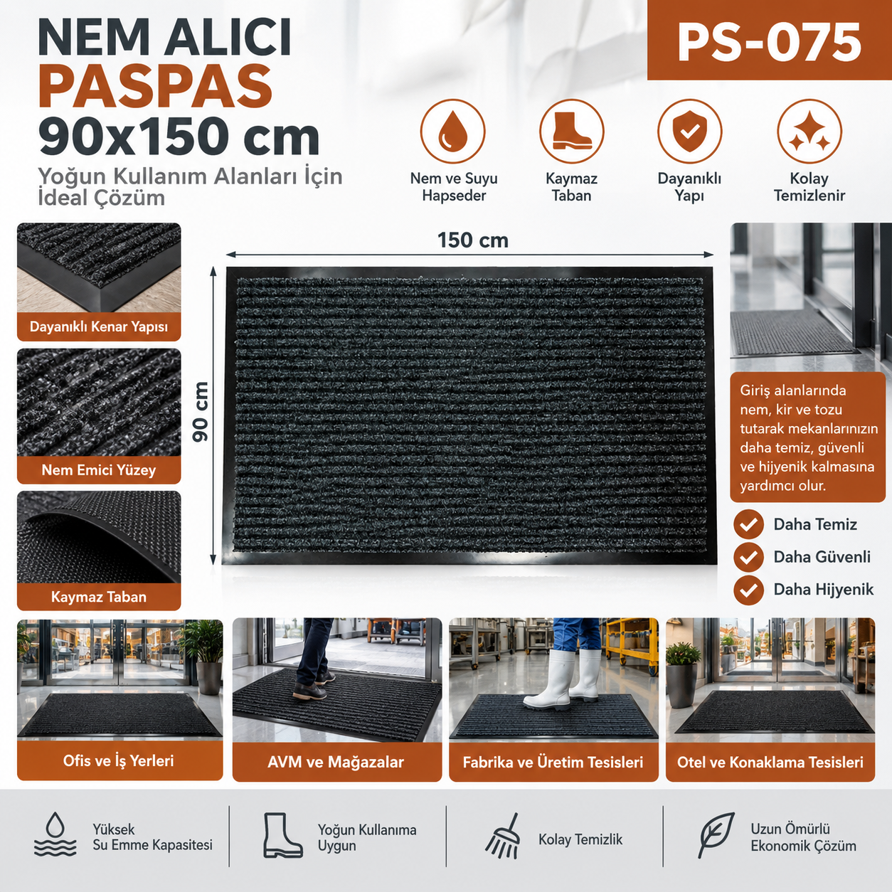 Nem Alıcı Paspas 90 cm x 150 cm | Beyond HijyenBeyond HijyenNem Alıcı Paspas 90 cm x 150 cm