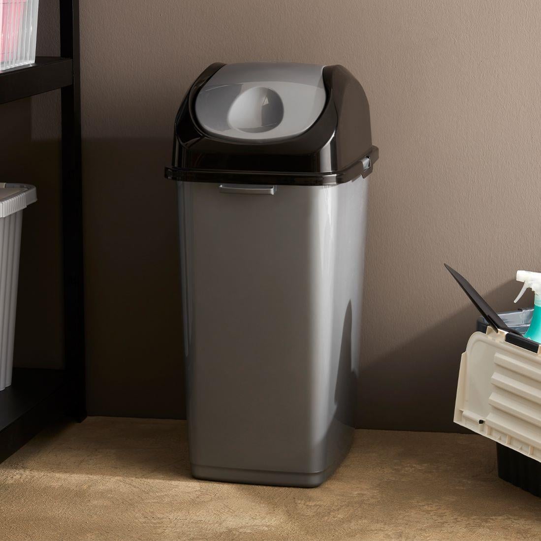 Dünya 35 L Slim Kapaklı Çöp Kovası 09404