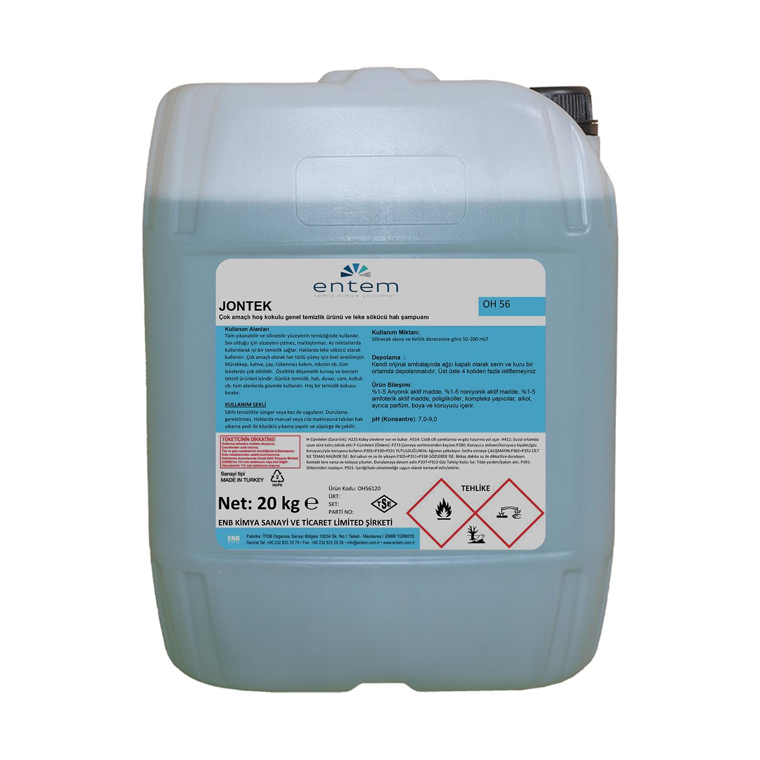 Entem Jontek Çok Amaçlı Temizleyici ve Leke Çıkarıcı 20 Litre | Beyond Hijyen | Temizlik Kimyasalları | AspirinEntemEntem Jontek Çok Amaçlı Temizleyici ve Leke Çıkarıcı 20 Litre