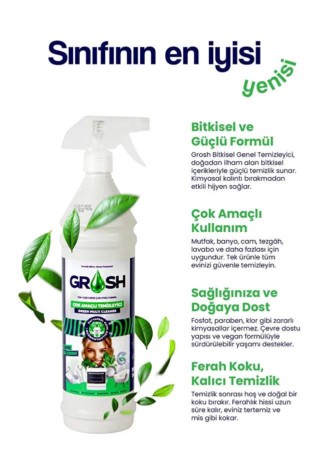 Grosh Vegan Çok Amaçlı Ultra Güçlü Leke Çıkarıcı Sprey (Büyük Boy)